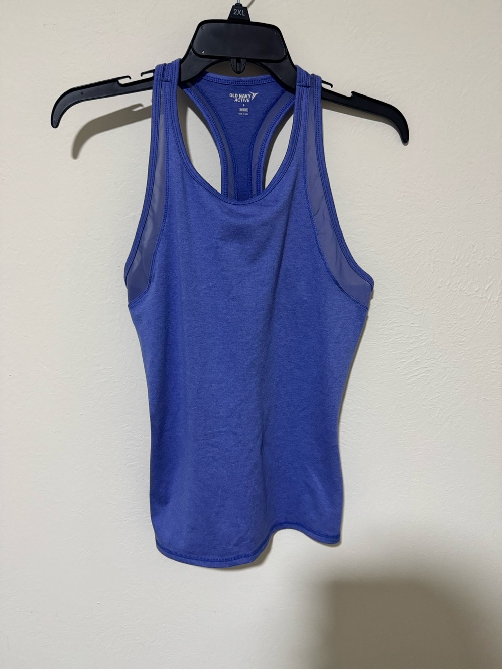 Old Navy Blue Racerback Tank Top with Mesh Panels